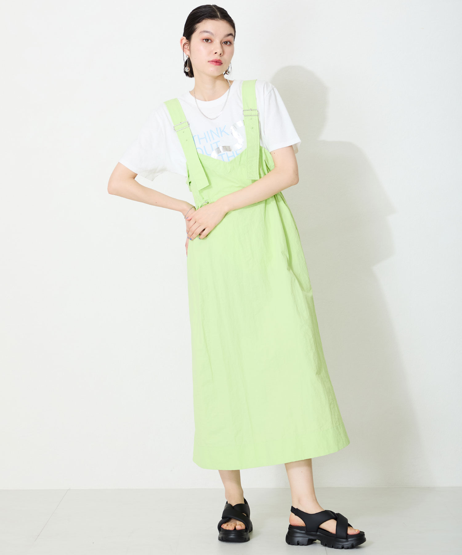 ORiental TRaffic「●2025春夏新作●クロスデザインパデット厚底サンダル/51216 サンダル 厚底 トレンド 人気 売れてる」|サンダル|