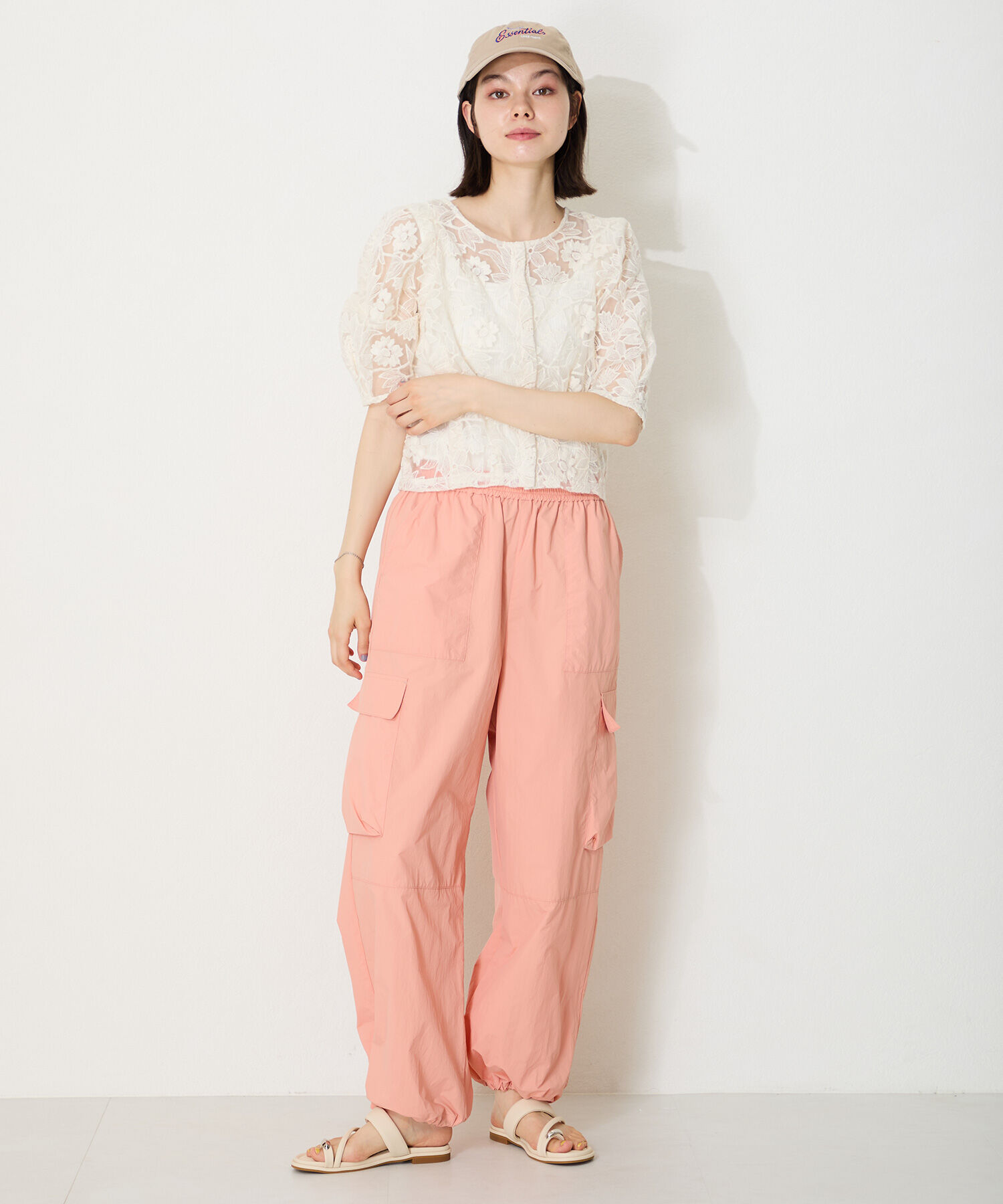 ORiental TRaffic「●2025春夏新作●メタルパーツ&times;パデットベルトトングサンダル/51238 トレンド 人気 再入荷」|サンダル|