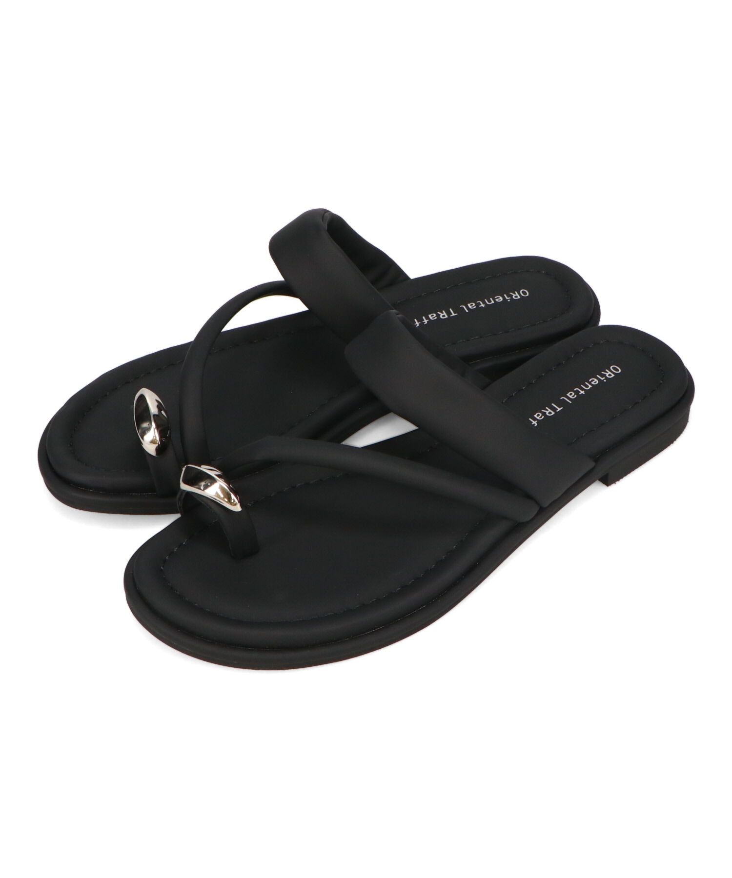 ORiental TRaffic「●2025春夏新作●メタルパーツ&times;パデットベルトトングサンダル/51238 トレンド 人気 再入荷」|サンダル|