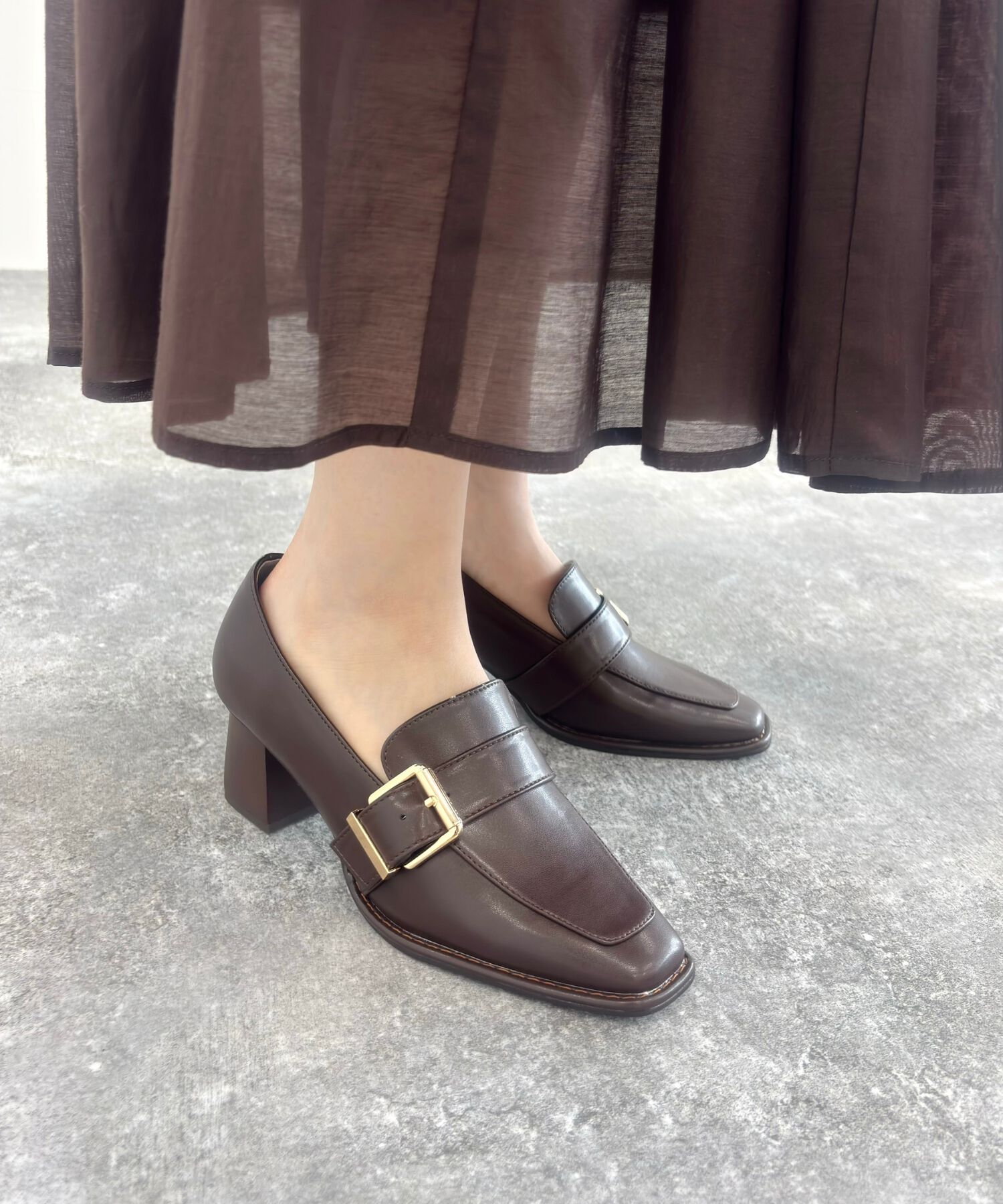 ORiental TRaffic「●2025秋冬新作●ベルトデザインヒールローファー/51315」|パンプス|