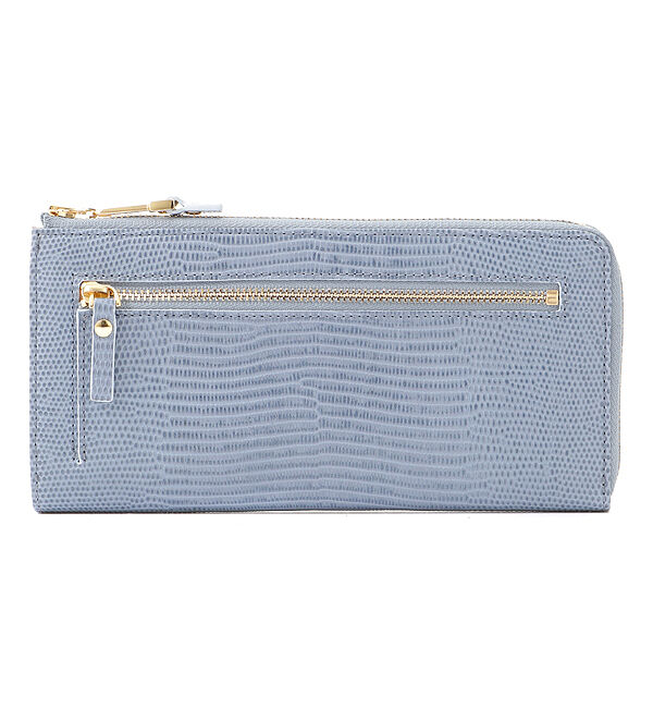 TOPKAPI 「イタリアンレザー・リザード型押し・Lファスナー長財布マチ付き LUCIA[ルチア]」|財布|ブルーグレー