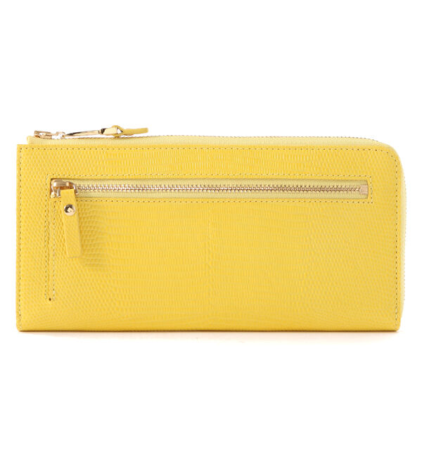 TOPKAPI 「イタリアンレザー・リザード型押し・Lファスナー長財布マチ付き LUCIA[ルチア]」|財布|イエロー