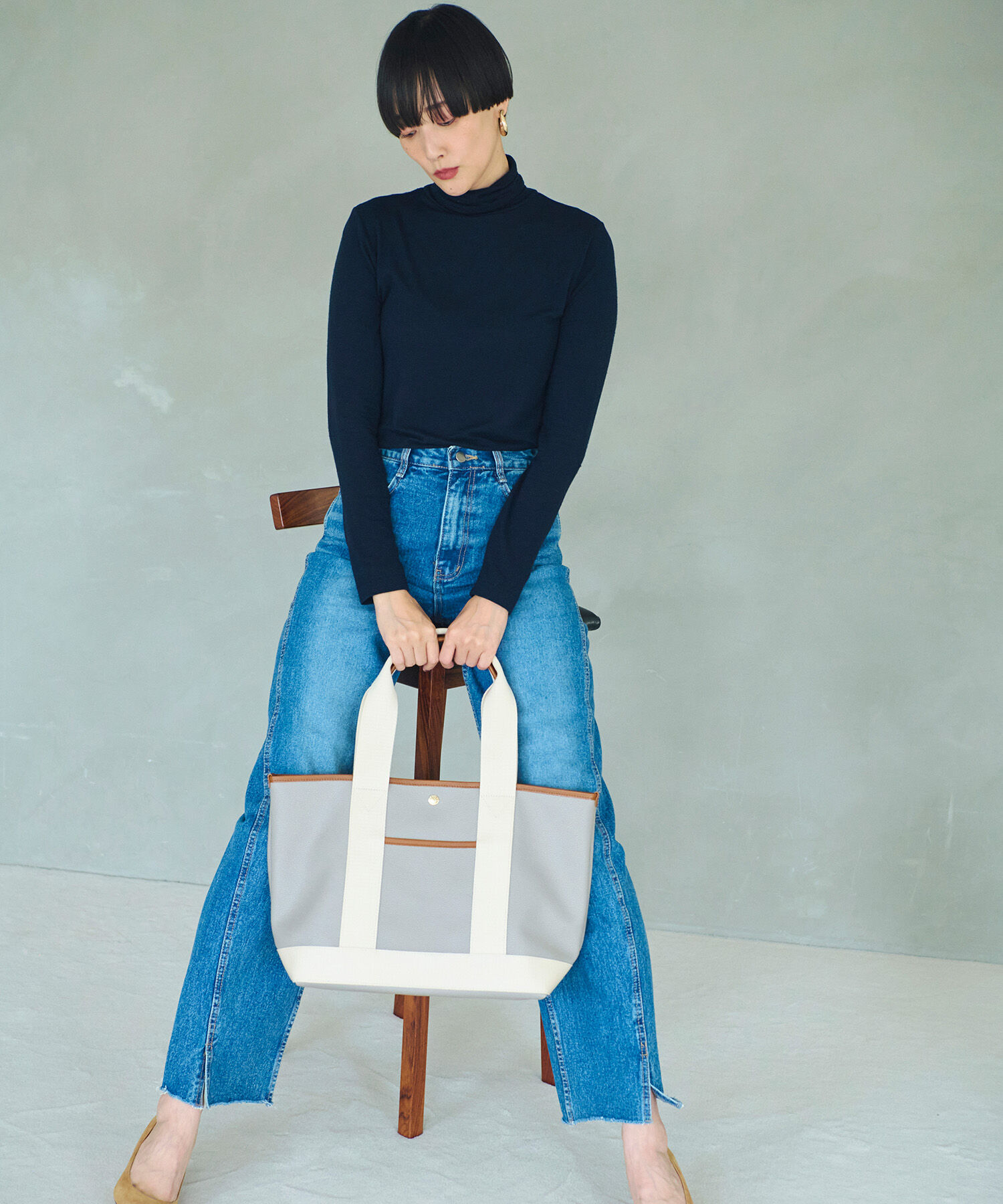 TOPKAPI BREATH「【Breath TOPKAPI】SCOTCH GRAIN スコッチグレイン ロングハンドル トートバッグ L」|トートバッグ|