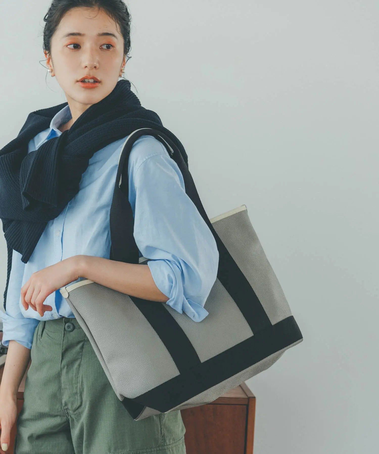 TOPKAPI BREATH「【Breath TOPKAPI】SCOTCH GRAIN スコッチグレイン ロングハンドル トートバッグ L」|トートバッグ|