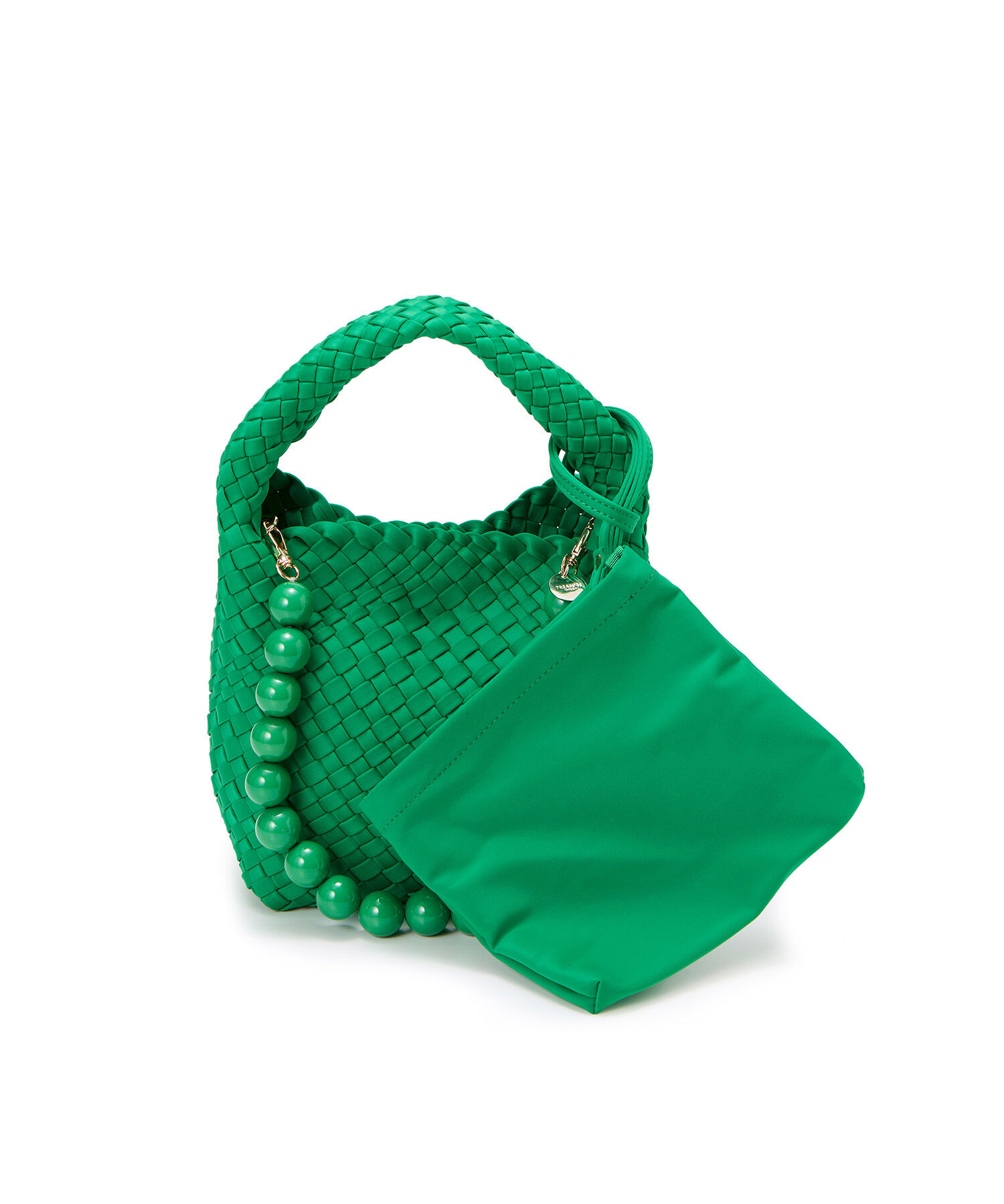 TOPKAPI TREASURE「【TREASURE TOPKAPI】ネオプレン イントレチャート ボールビーズ付き ショルダー ワンハンドル バッグ」|トートバッグ|