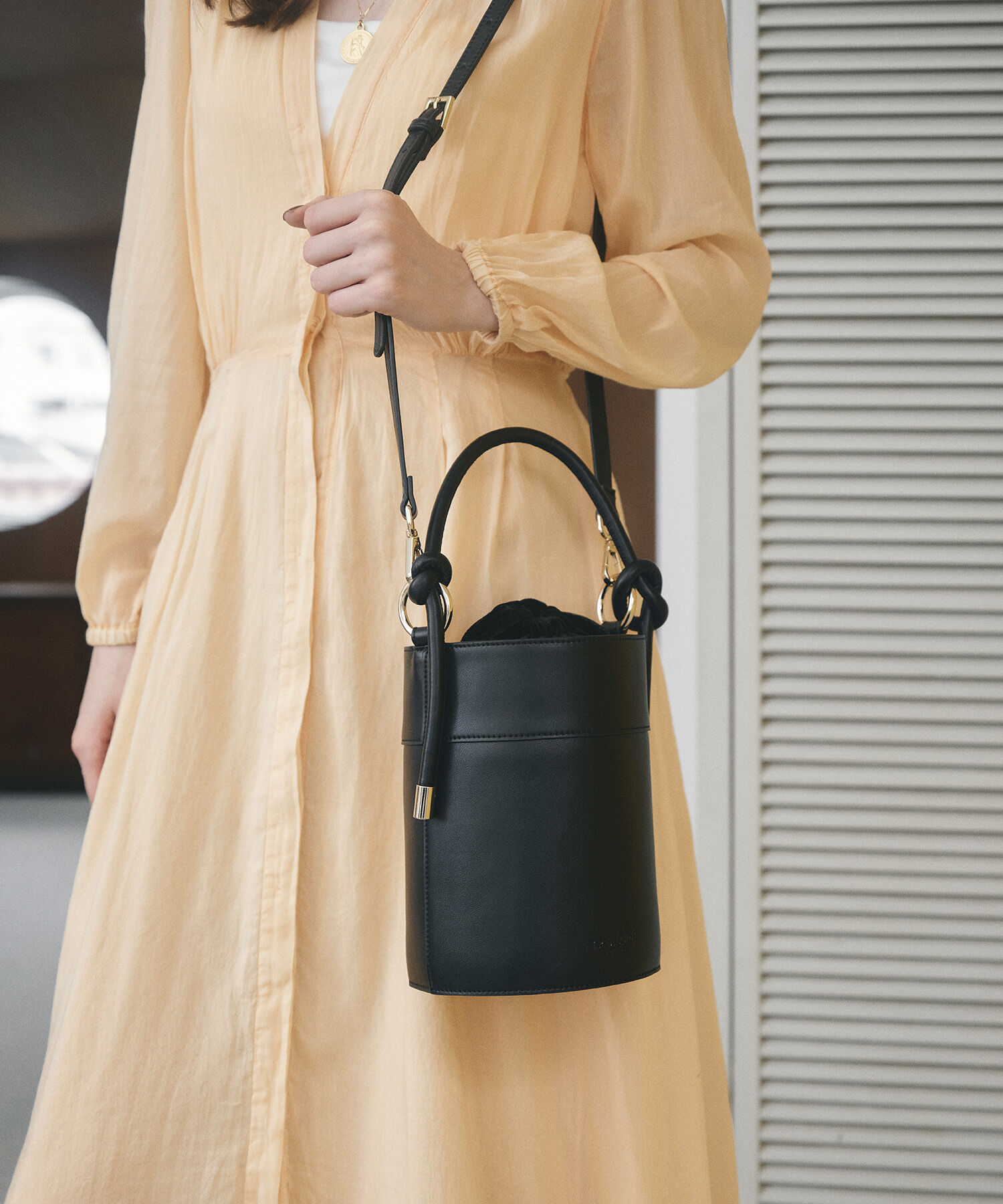 TOPKAPI TREASURE「【TREASURE TOPKAPI】 バケツ 巾着 ショルダー バッグ」|ショルダー・メッセンジャー|ブラック