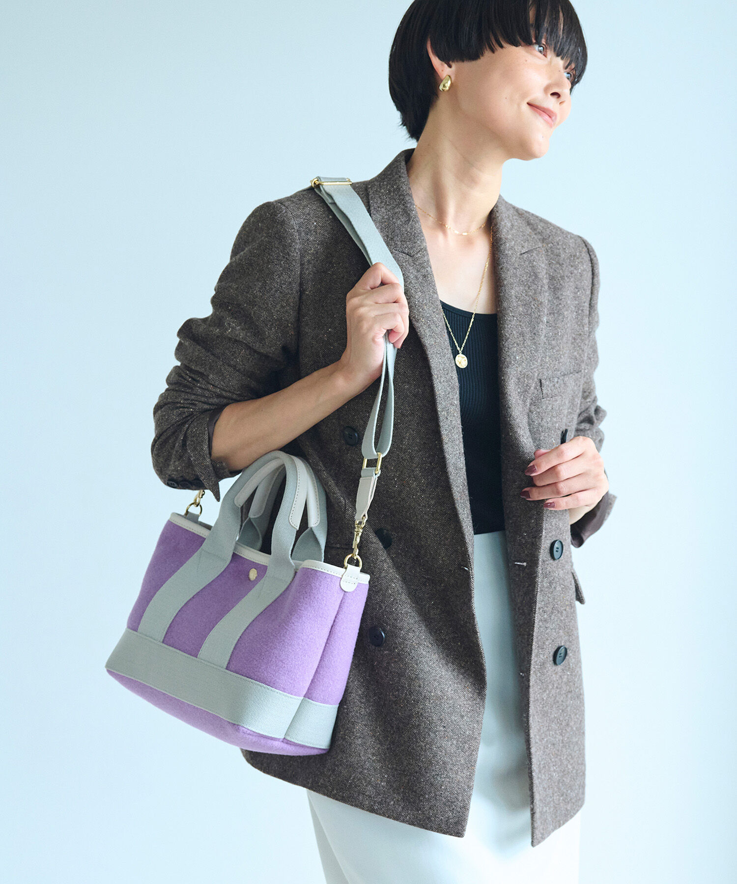 TOPKAPI BREATH「【Breath TOPKAPI】イタリアンフェルト ショルダー付 ミニ トートバッグ S」|トートバッグ|