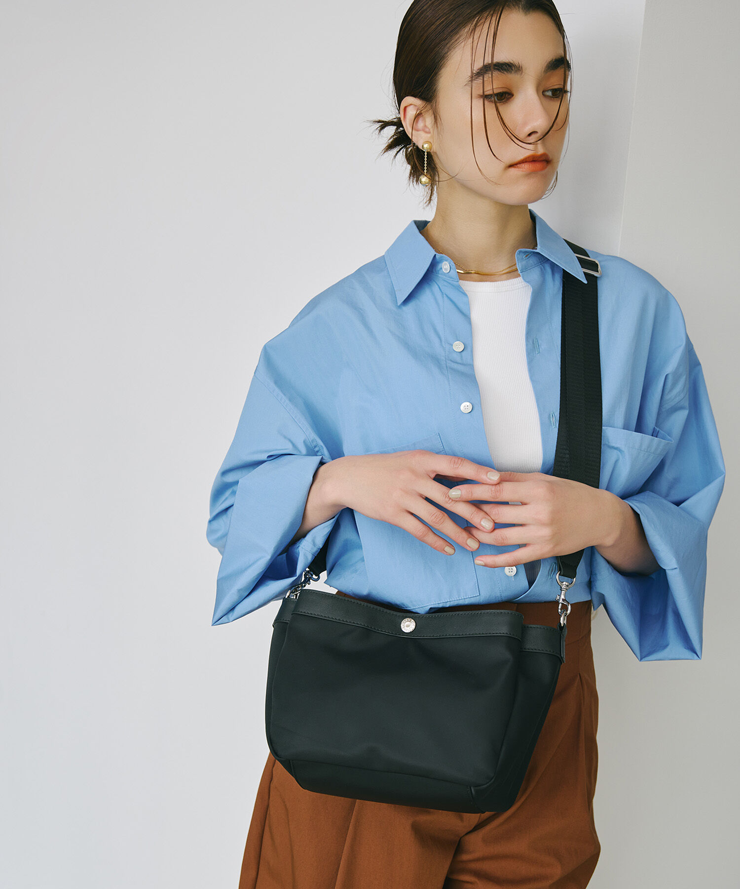 TOPKAPI BREATH「【Breath TOPKAPI】防水ナイロン レザーコンビ ショルダーバッグ」|ショルダー・メッセンジャー|