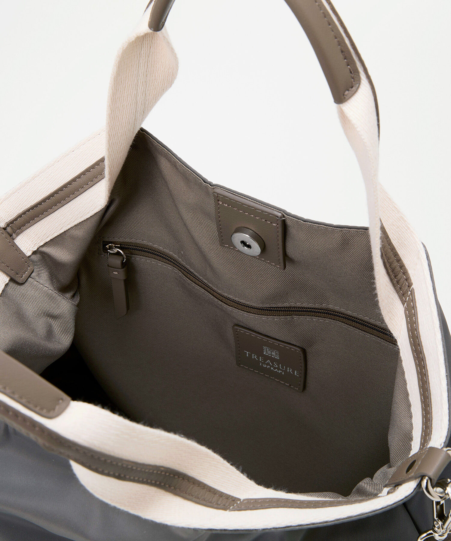 TOPKAPI BREATH「【TREASURE TOPKAPI】ストライプハンドル ナイロン 2way トートバッグ A4対応」|トートバッグ|