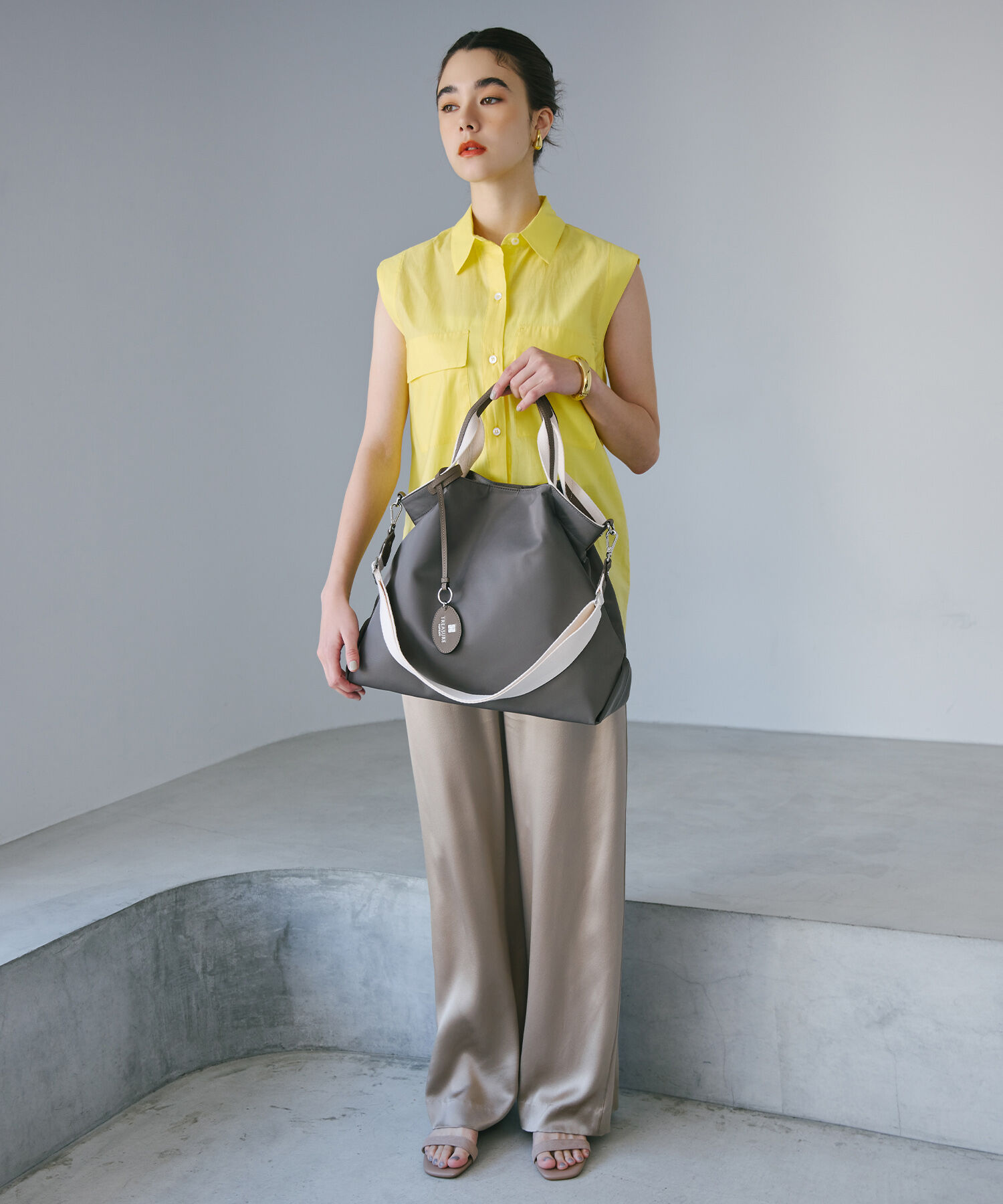 TOPKAPI BREATH「【TREASURE TOPKAPI】ストライプハンドル ナイロン 2way トートバッグ A4対応」|トートバッグ|