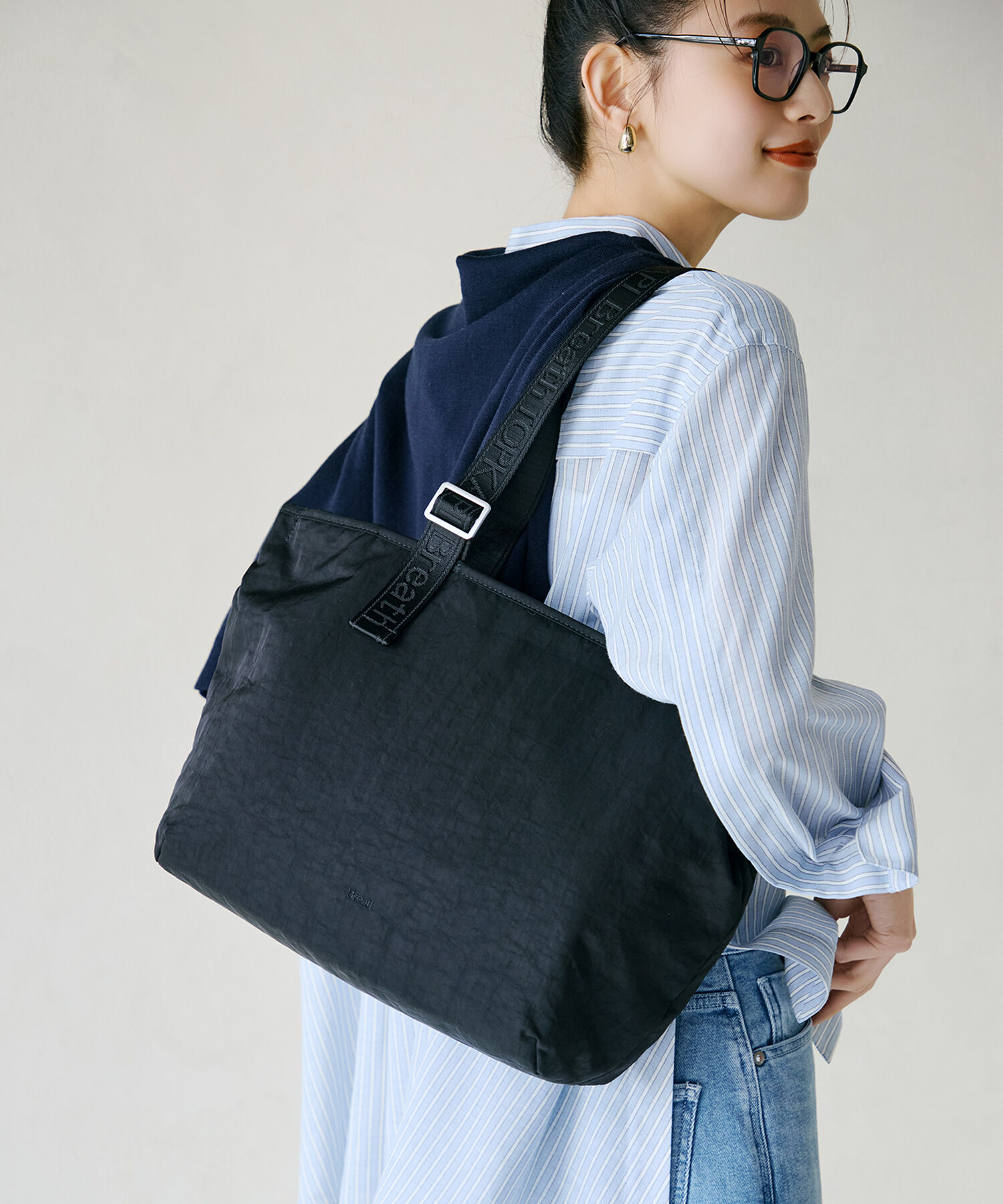 TOPKAPI BREATH「【Breath TOPKAPI】Freely フリーリー ナイロン ロゴテープ  トートバッグ A4対応」|トートバッグ|