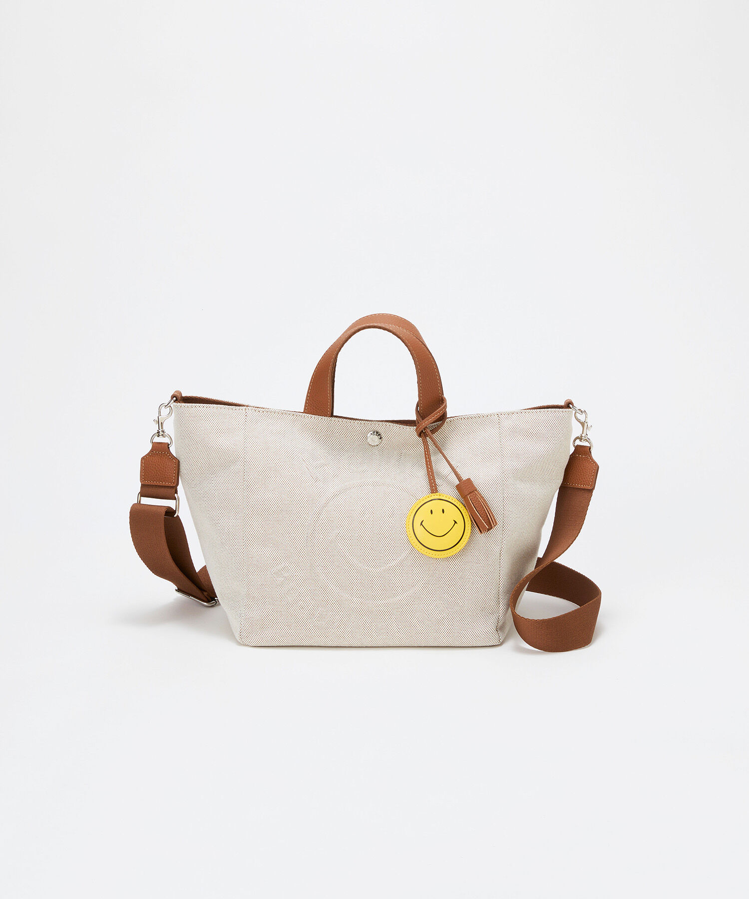 TOPKAPI BREATH「【Breath TOPKAPI】SMILE COLLECTION エンボス スマイル 2way トートバッグ /スマイルチャーム付き」|トートバッグ|