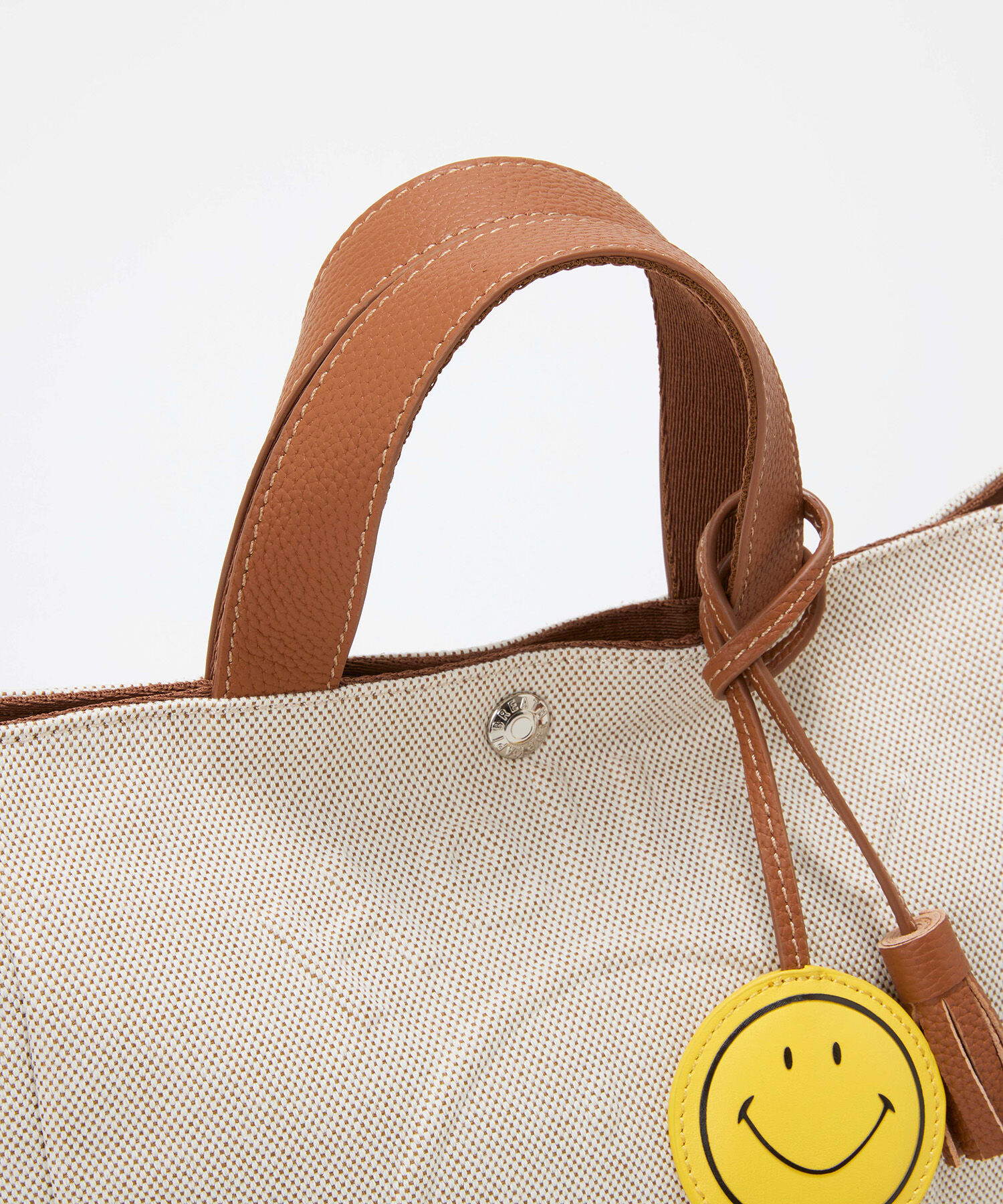 TOPKAPI BREATH「【Breath TOPKAPI】SMILE COLLECTION エンボス スマイル 2way トートバッグ /スマイルチャーム付き」|トートバッグ|
