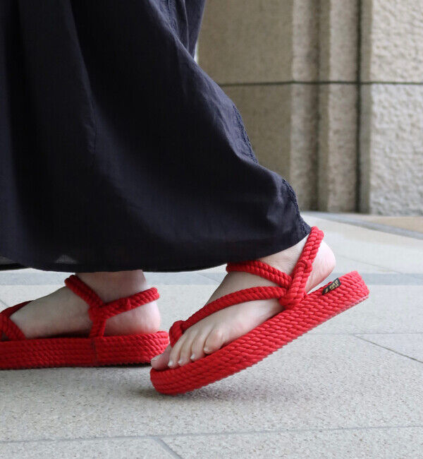 BOHONOMAD「【BOHONOMAD】ハワイ/レッド/サンダル メンズ レディース/プラットフォーム ボホノマド」|サンダル|レッド
