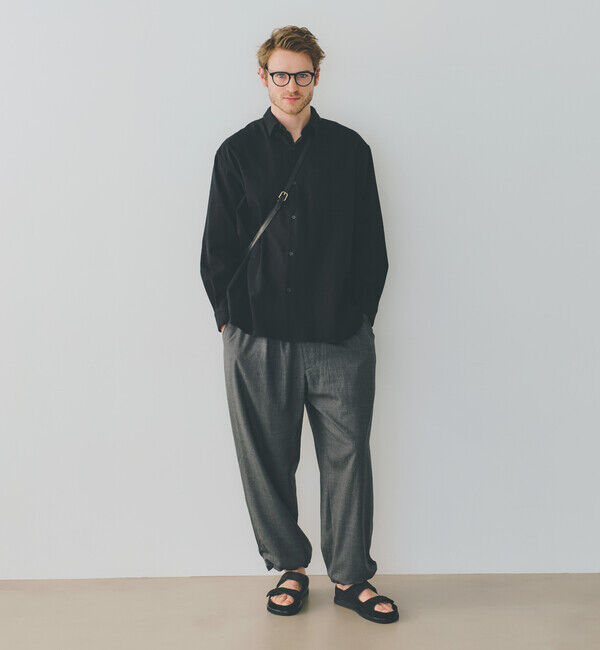 BENEXY「【ベネクシー】120W スリム/ブラック ベロアレザー/サンダル メンズ レディース/BENEXY」|サンダル|