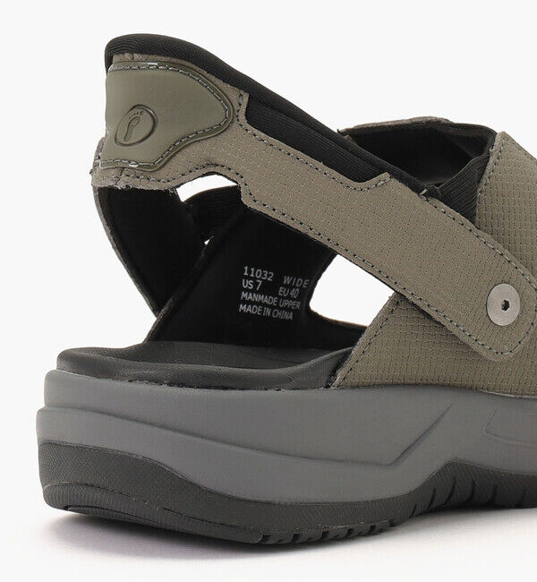 Orthofeet「【オーソフィート】ネプチューン ワイド/オリーブ マイクロファイバー/サンダル メンズ」|サンダル|