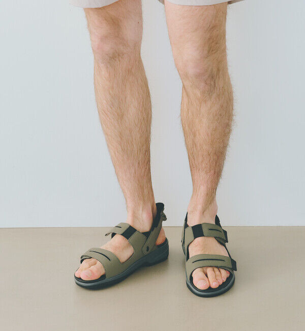 Orthofeet「【オーソフィート】ネプチューン ワイド/オリーブ マイクロファイバー/サンダル メンズ」|サンダル|