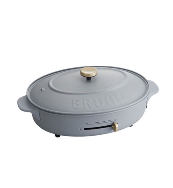 BRUNO「オーバルホットプレート」|電化製品|ブルーグレー