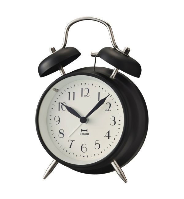BRUNO「モノクロツインベルクロック」|クロック・置時計|ブラック