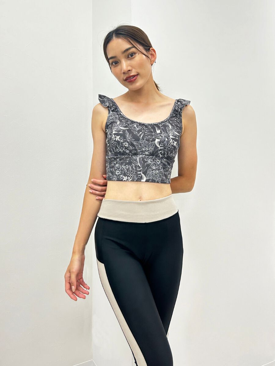 ALBOVE「バイカラー異素材ミックスデザインレギンス」|ショーツ|