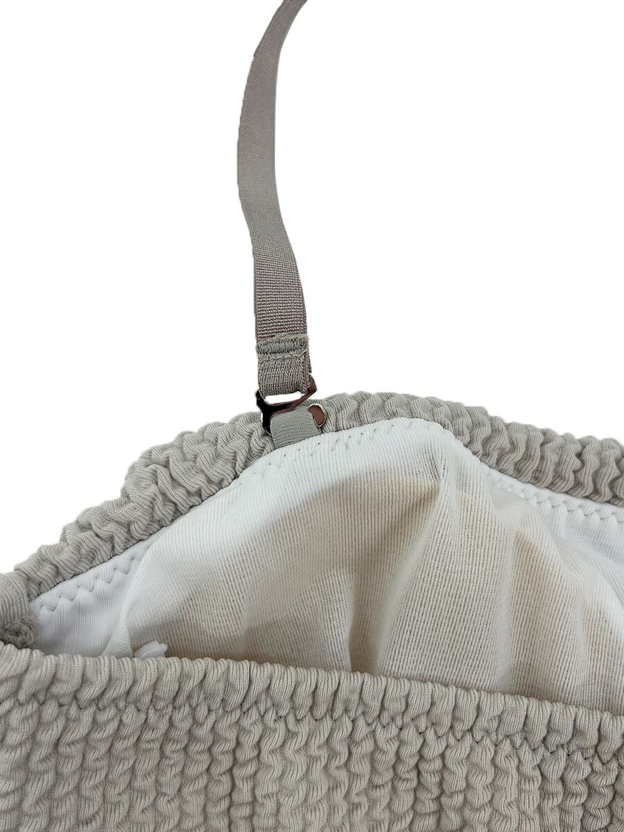 PEAK&PINE「ワッフルニット素材ベアトップビキニ/ベアキニ」|ビキニ|