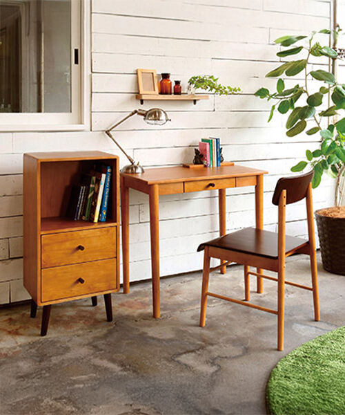  「北欧風家具　ココアチェスト」|トイレタリー・ランドリーグッズ|