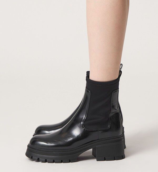 ODETTE E ODILE「＜SY＞ ネオプレーンコンビ ショートブーツ60&uarr;」|ショートブーツ|