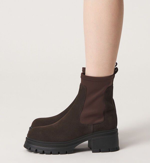 ODETTE E ODILE「＜SY＞ ネオプレーンコンビ ショートブーツ60&uarr;」|ショートブーツ|