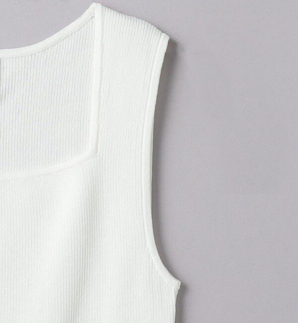 UNITED ARROWS「リブ スクエアネック ニットキャミソール」|ニット・セーター|