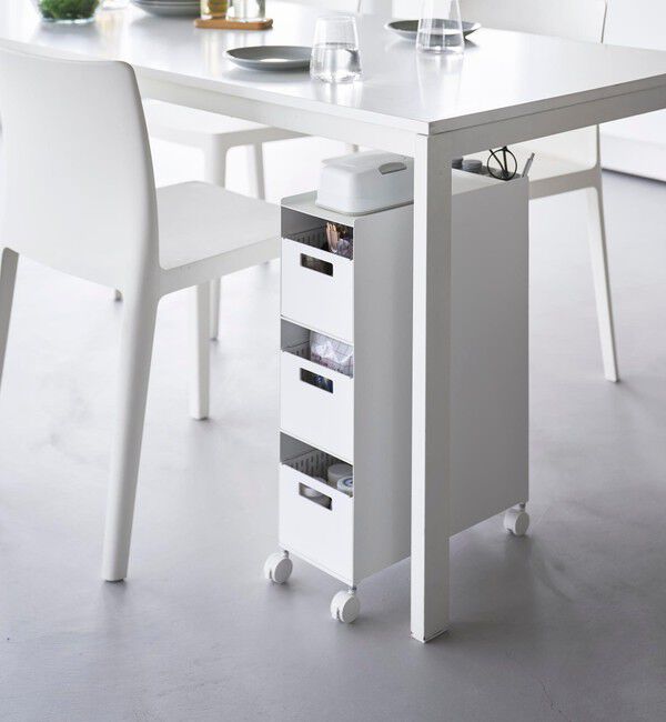 Style for Living「＜tower＞収納バスケットワゴン 3段」|その他|WHITE