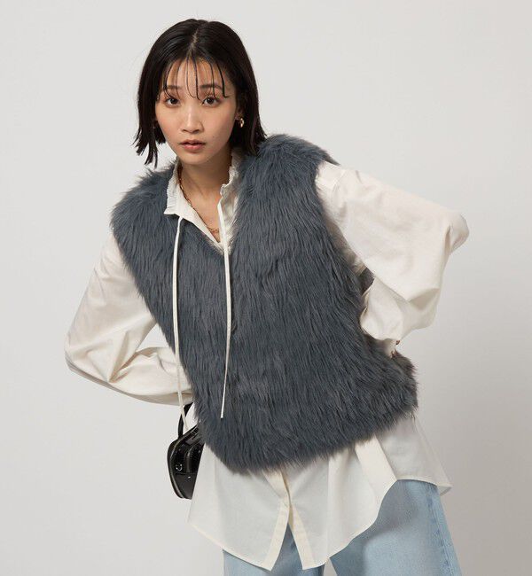 UNITED ARROWS green label relaxing「フェザー ノースリーブ プルオーバー  -ウォッシャブル-」|ベスト・ジレ|