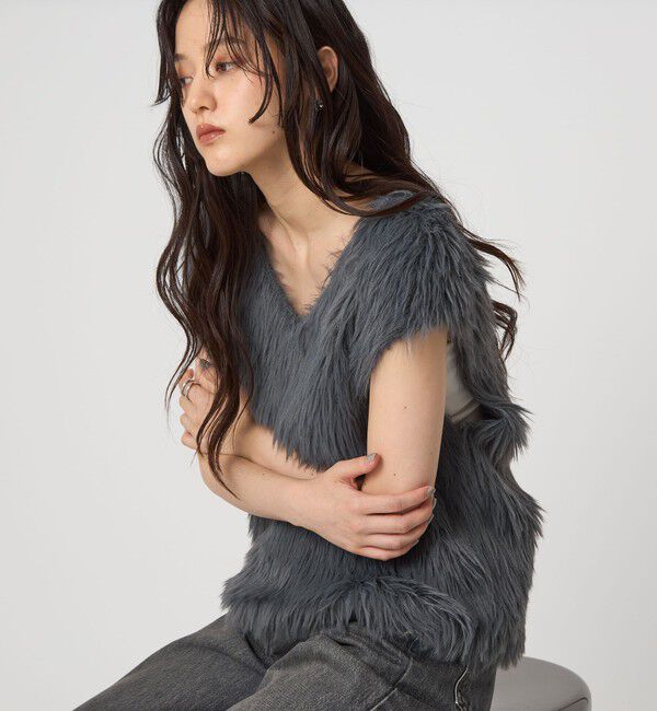 UNITED ARROWS green label relaxing「フェザー ノースリーブ プルオーバー  -ウォッシャブル-」|ベスト・ジレ|