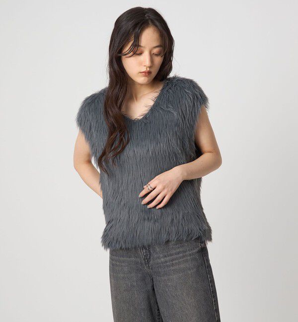 UNITED ARROWS green label relaxing「フェザー ノースリーブ プルオーバー  -ウォッシャブル-」|ベスト・ジレ|