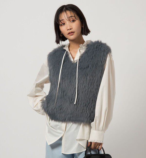 UNITED ARROWS green label relaxing「フェザー ノースリーブ プルオーバー  -ウォッシャブル-」|ベスト・ジレ|