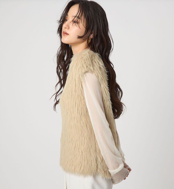 UNITED ARROWS green label relaxing「フェザー ノースリーブ プルオーバー  -ウォッシャブル-」|ベスト・ジレ|