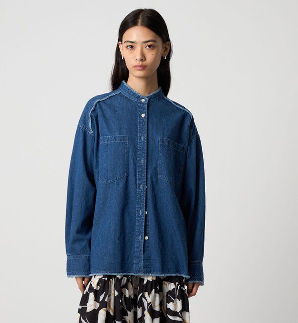 EMMEL REFINES「＜EMMEL REFINES＞EM フリンジ デニム シャツ」|シャツ・ブラウス|