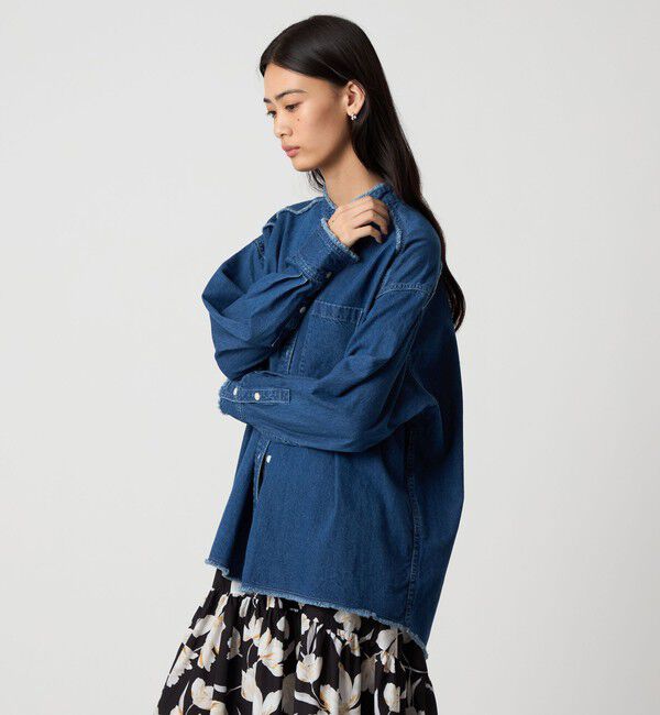 EMMEL REFINES「＜EMMEL REFINES＞EM フリンジ デニム シャツ」|シャツ・ブラウス|