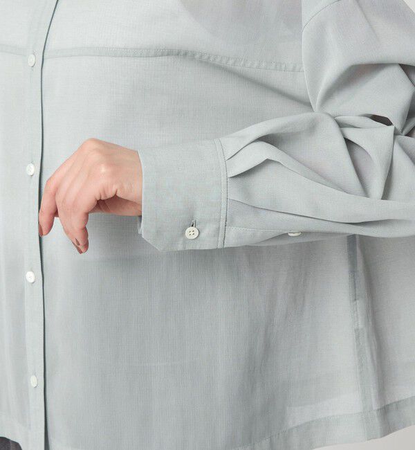 UNITED ARROWS green label relaxing「ソモウライク シアー バンドカラー シャツ」|シャツ・ブラウス|