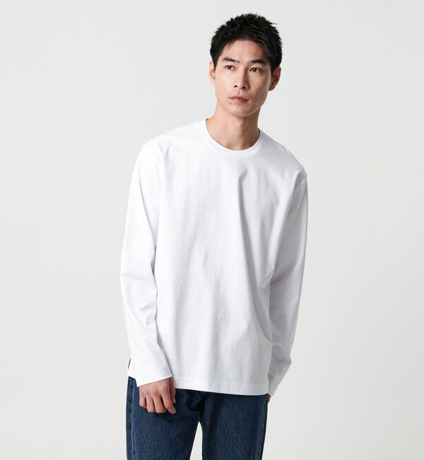 UNITED ARROWS green label relaxing「オーガニック コットン ポンチ クルーネック Tシャツ」|Tシャツ・カットソー|WHITE