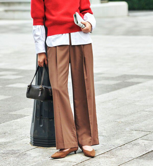 UNITED ARROWS green label relaxing「［size SHORT/TALLあり］キチントボトムス カバー ワイド パンツ」|スラックス|