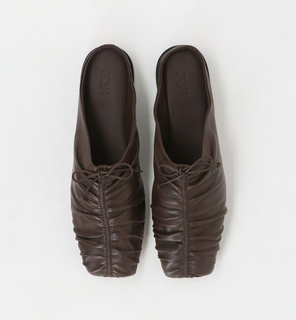 UNITED ARROWS green label relaxing「＜JVAM＞ギャザー フラットシューズ」|ローファー|DK.BROWN