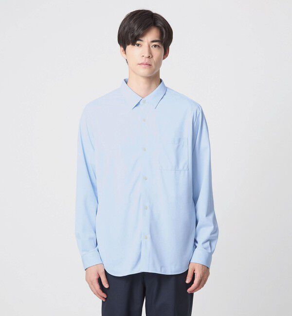 UNITED ARROWS green label relaxing「【WEB限定】JUST fit トリコット ドレープ シャツ」|シャツ・ブラウス|