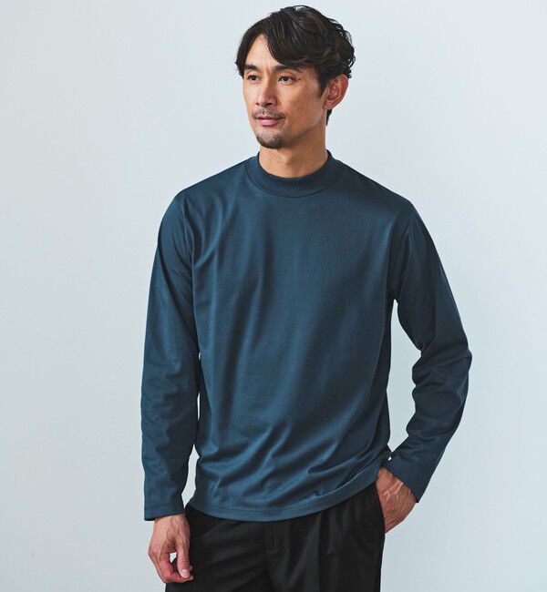UNITED ARROWS green label relaxing「【WEB限定】JUST fit デイリーモック 長袖 Tシャツ -吸水速乾・抗菌-」|Tシャツ・カットソー|TURQUOISE