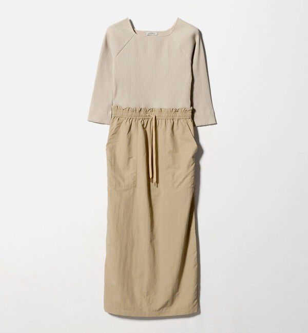 UNITED ARROWS green label relaxing「デコルテ カット ドッキング ワンピース」|ワンピース|