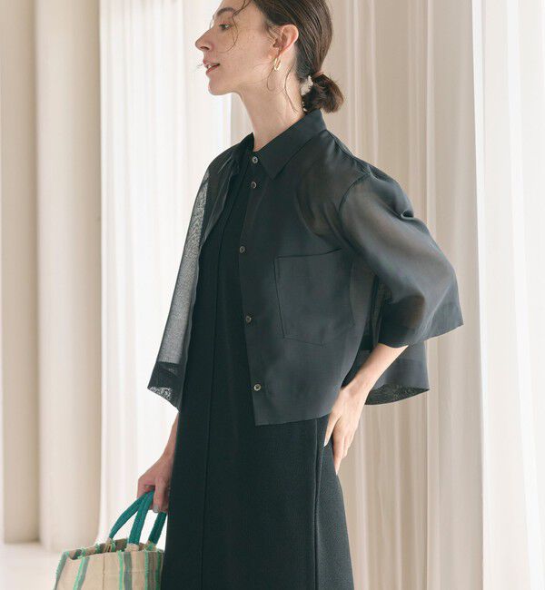 BEAUTY&YOUTH UNITED ARROWS「ポリエステル オーガンジー シャツ -ウォッシャブル-」|シャツ・ブラウス|