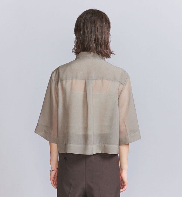 BEAUTY&YOUTH UNITED ARROWS「ポリエステル オーガンジー シャツ -ウォッシャブル-」|シャツ・ブラウス|