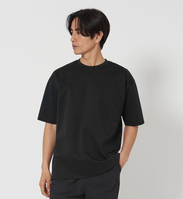BEAUTY&YOUTH UNITED ARROWS「SRJA フォルム 1ポケット クルーネック ショートスリーブ Tシャツ」|Tシャツ・カットソー|BLACK
