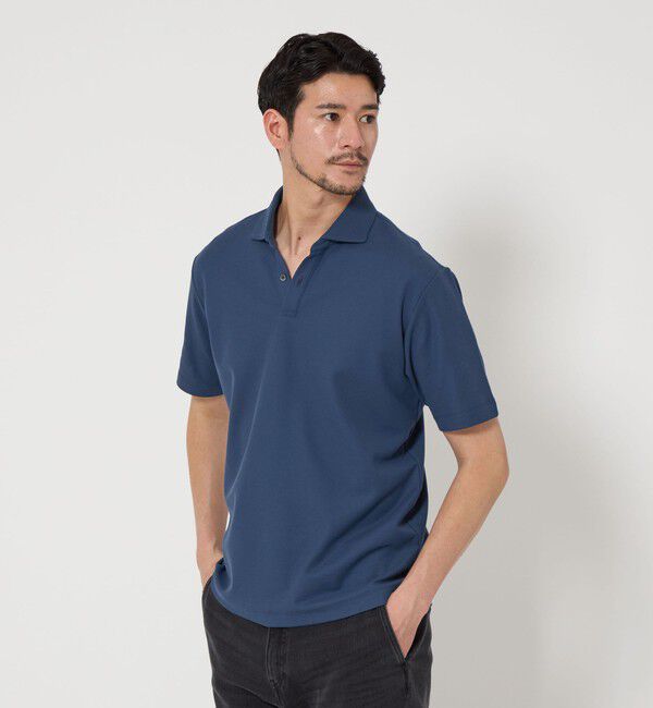 BEAUTY&YOUTH UNITED ARROWS「【WEB限定 WARDROBE SMART】ステイ クリーン ピケ スキッパー ポロシャツ【抗菌・防臭】」|ポロシャツ|ROYAL