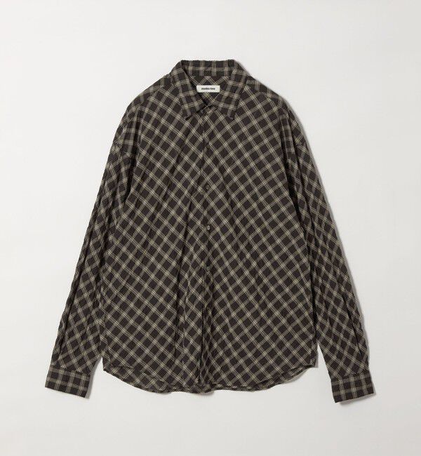 MONKEY TIME「バイアス シャーリング チェック シャツ」|シャツ・ブラウス|