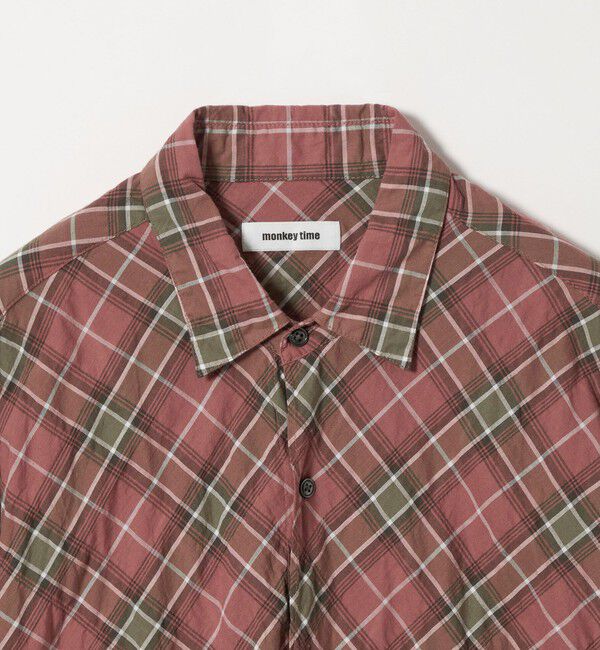 MONKEY TIME「バイアス シャーリング チェック シャツ」|シャツ・ブラウス|